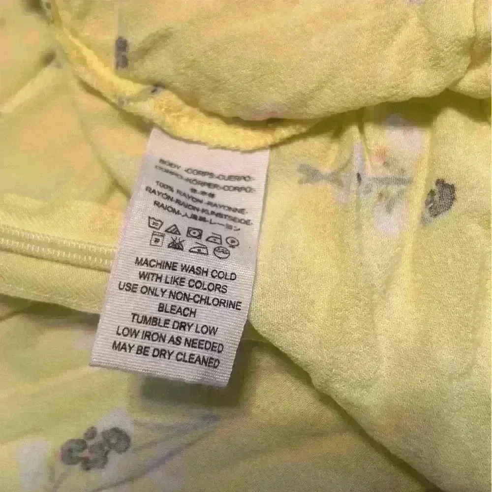 Free People Electric Yellow Floral Sleeveless Tango At Night Wrap Romper 10 - Picture 11 of 15